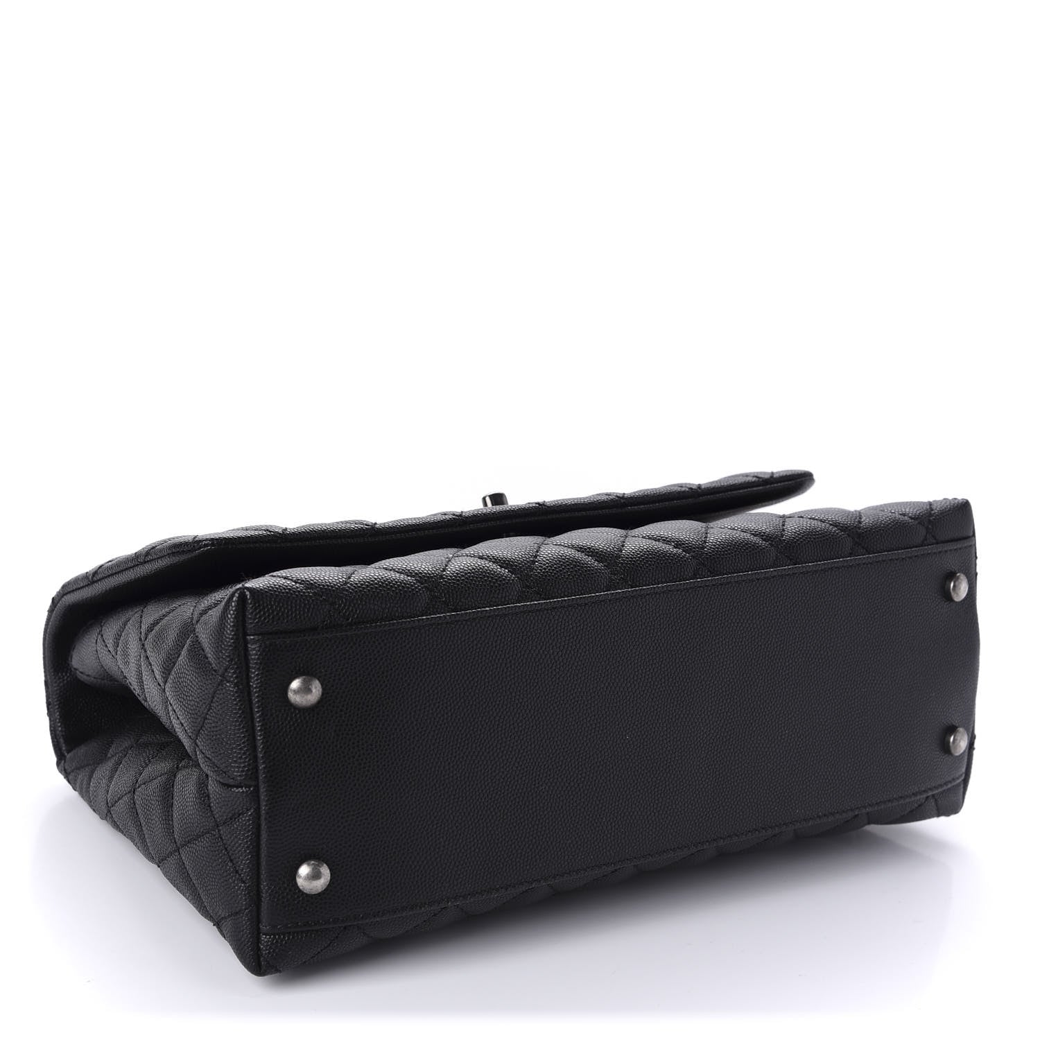 Chanel Caviar Lizard Quilted Small Coco Handle Flap Black 4 of 11
