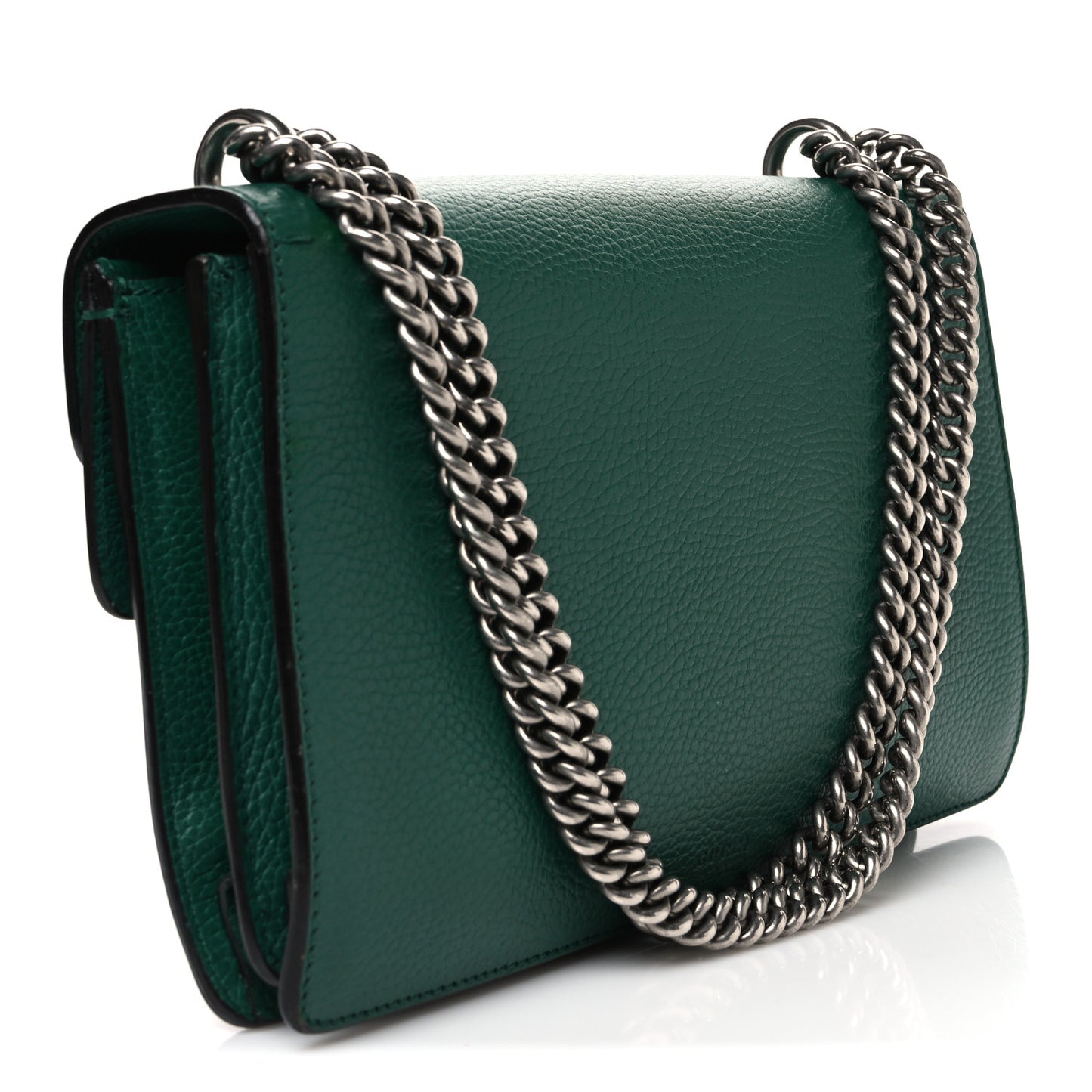 Pebbled Calfskin Small Dionysus Shoulder Bag Emerald
