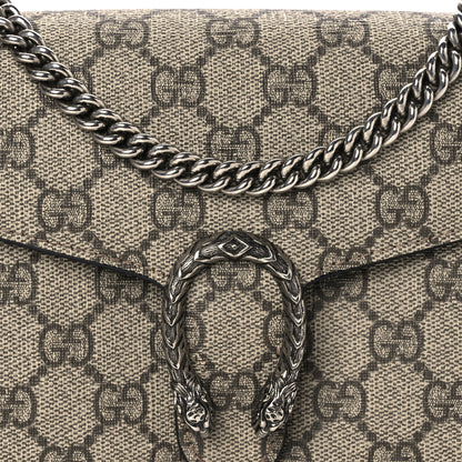 Gucci GG Supreme Monogram Mini Dionysus Chain Wallet Beige Black 8 of 11