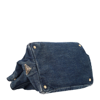 Prada Denim Logo Tote Avio 4 of 10