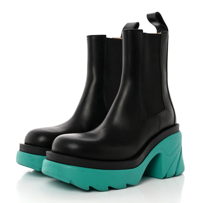 Bottega Veneta Calfskin The Flash Chelsea Boots 37.5 Black Neptune 3 of 13