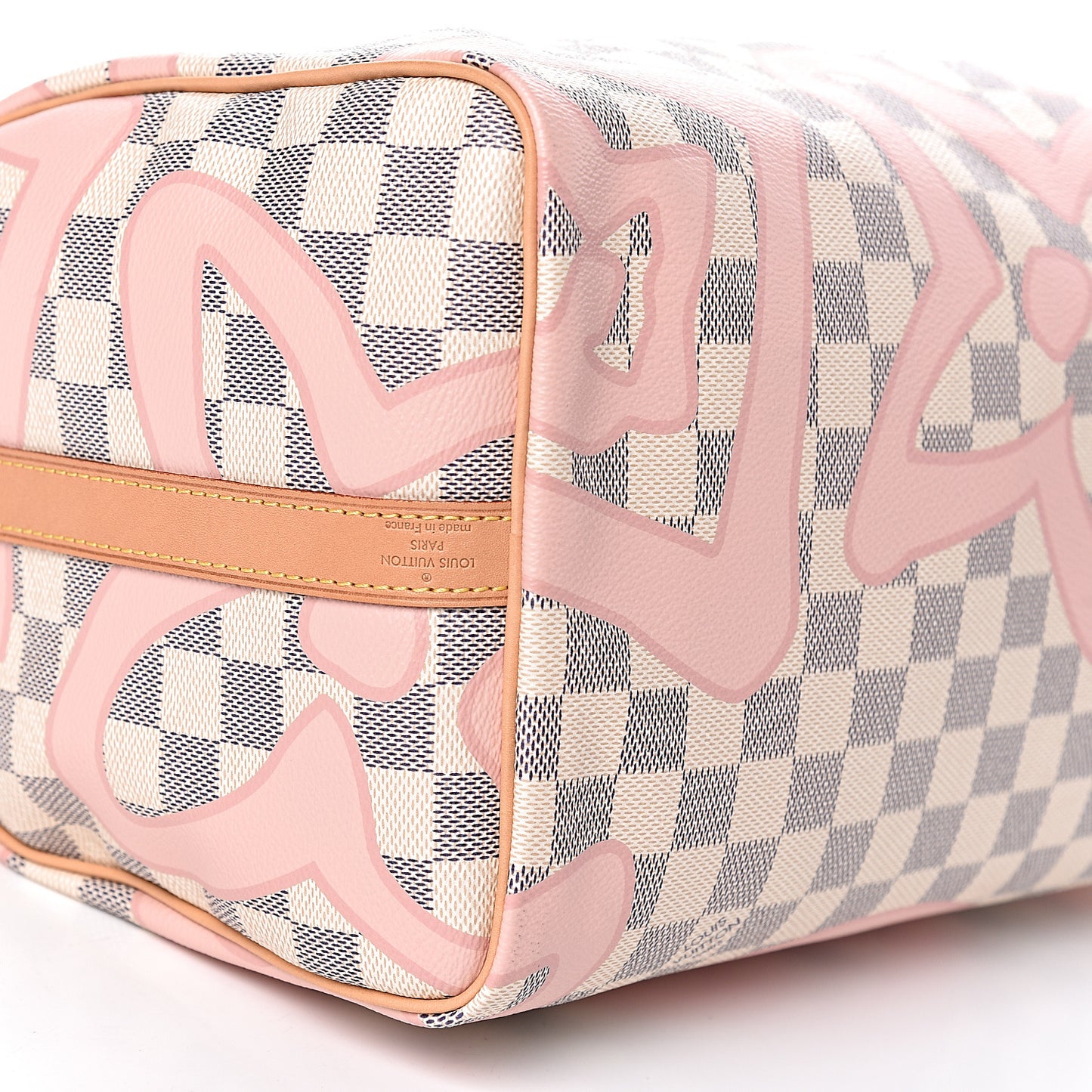 Damier Azur Tahitienne Speedy Bandouliere 30 Rose Ballerine