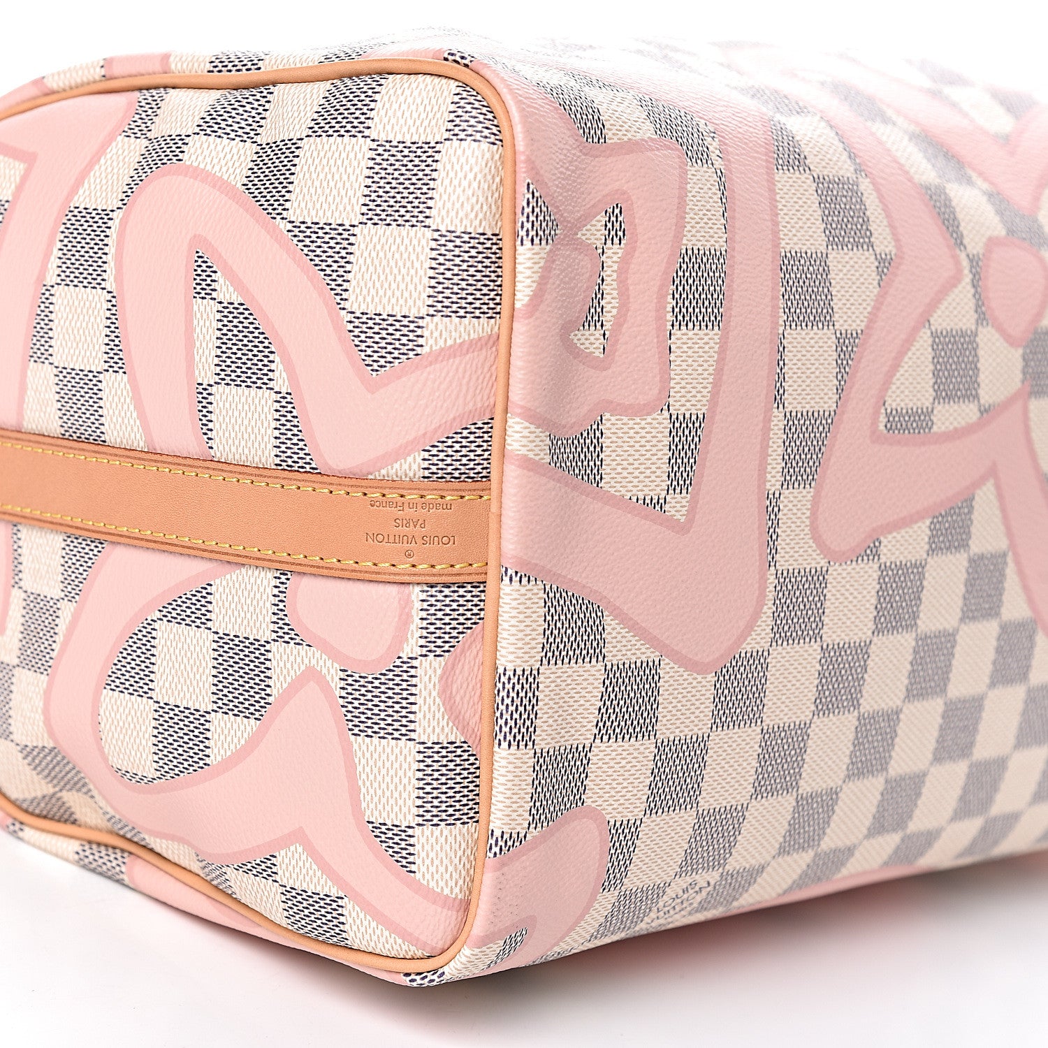 Louis Vuitton Damier Azur Tahitienne Speedy Bandouliere 30 Rose Ballerine 9 of 11