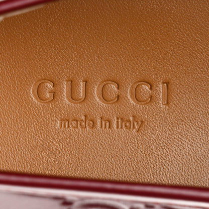 Gucci Betis Glamour Calfskin Guccissima Womens Jordaan Loafers 37.5 Rosso Ancora 8 of 10