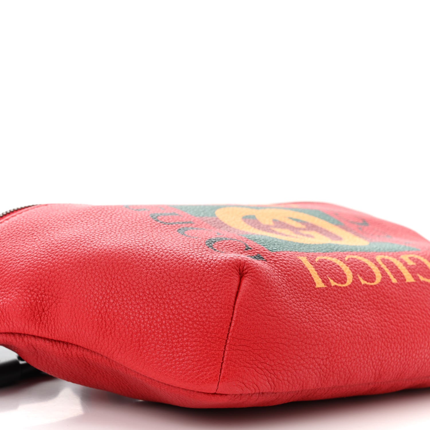 Gucci Grained Calfskin Logo Belt Bag Hibiscus Red 9 of 10