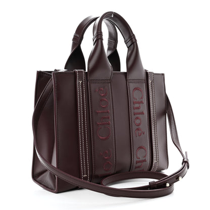 Chloe Calfskin Small Woody Tote Deep Violine 3 of 10
