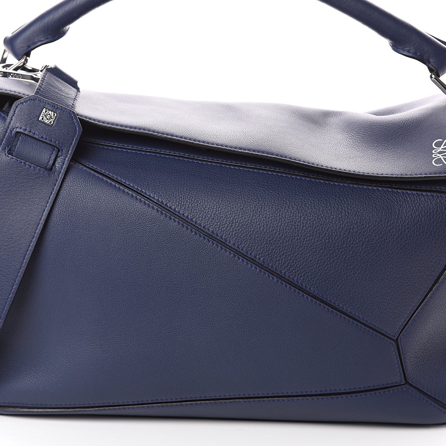 Calfskin Large Puzzle Bag Deep Blue
