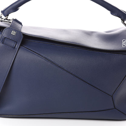 Loewe Calfskin Large Puzzle Bag Deep Blue 6 of 8