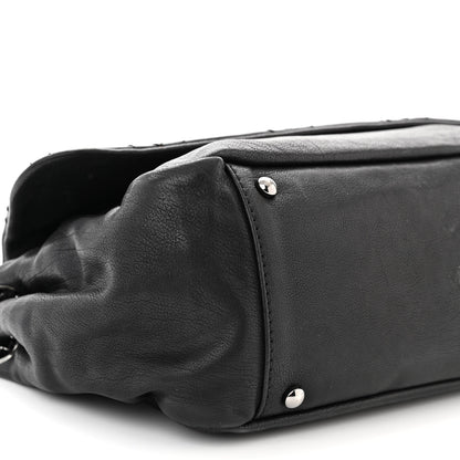 Chanel Calfskin Diamond Stitch Accordion Flap Black 9 of 13
