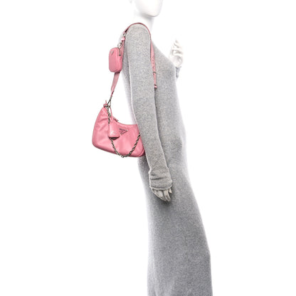 Prada Nappa Soft Padded Re-Edition 2005 Shoulder Bag Geranio 2 of 9