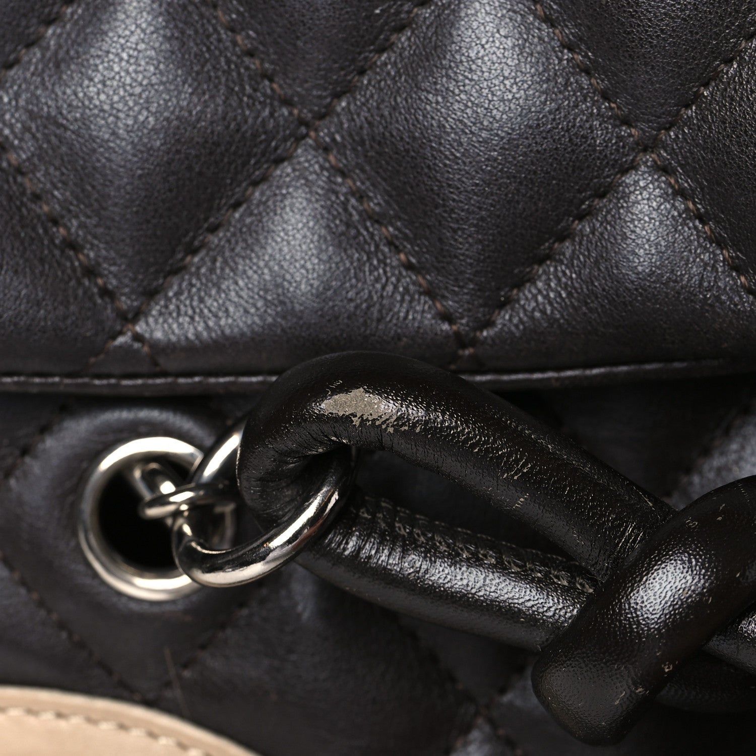 Chanel Calfskin Quilted Large Cambon Flap Brown Beige 14 of 14