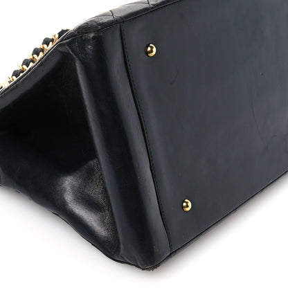 Chanel Lambskin Quilted Grand Shopping Tote GST Black 10 of 13