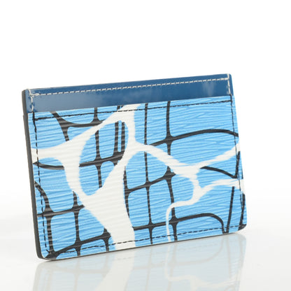 Louis Vuitton Epi Card Holder Aqua 3 of 7