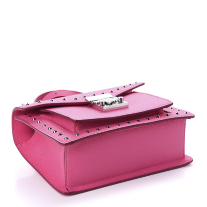 MCM Calfskin Studded Small Patricia Satchel Pink 4 of 12