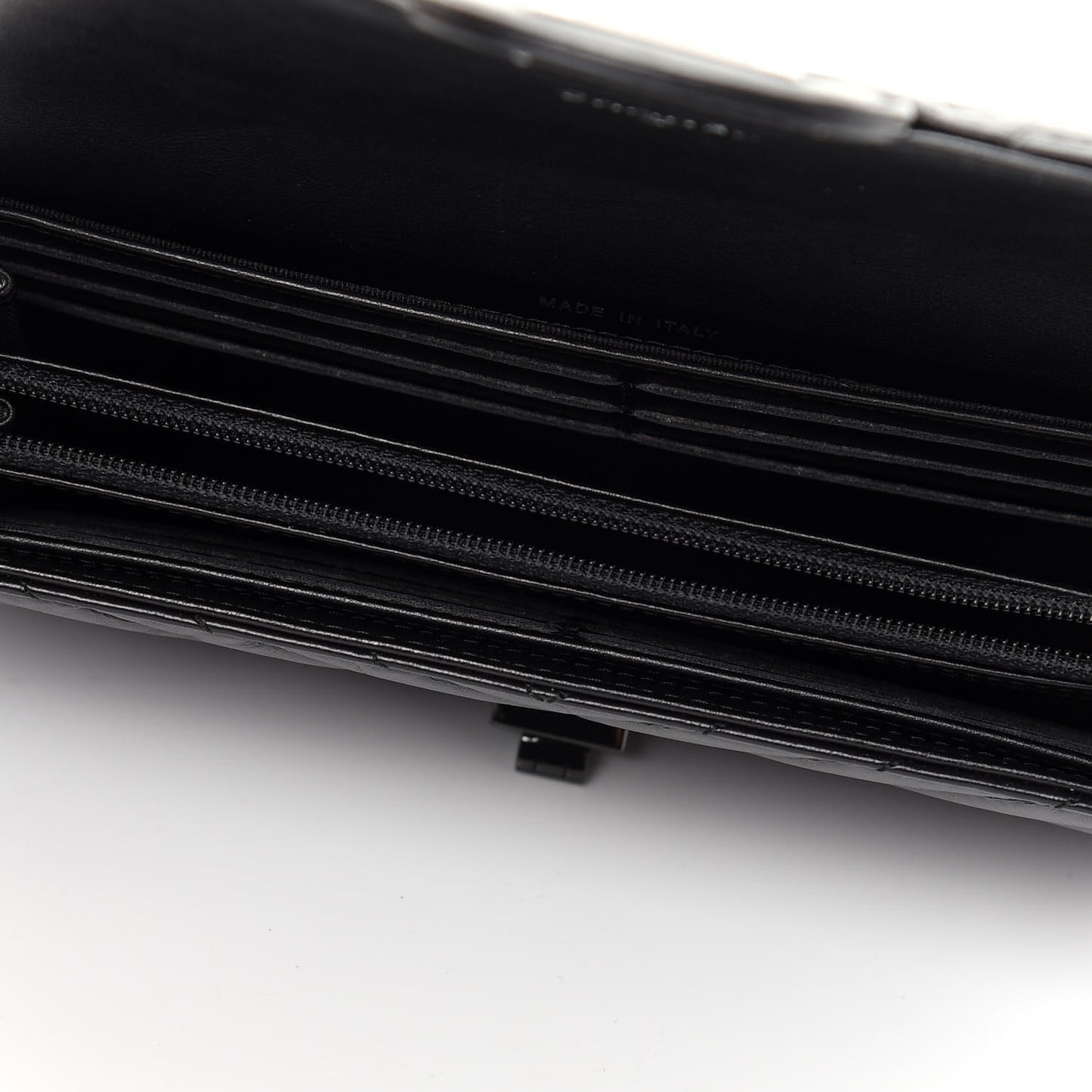 Aged Calfskin Chevron Quilted 2.55 Reissue Flap Wallet So Black