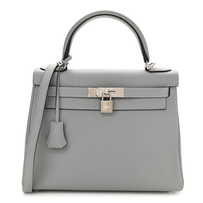 Hermes Togo Kelly Retourne 28 Bleu Glacier 1 of 10