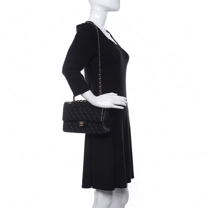 Chanel Lambskin Quilted Medium Double Flap Black 2 of 17