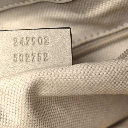 Gucci Monogram Margaux Calfskin Medium Sukey Top Handle Bag Beige Ebony Mystic White 7 of 12