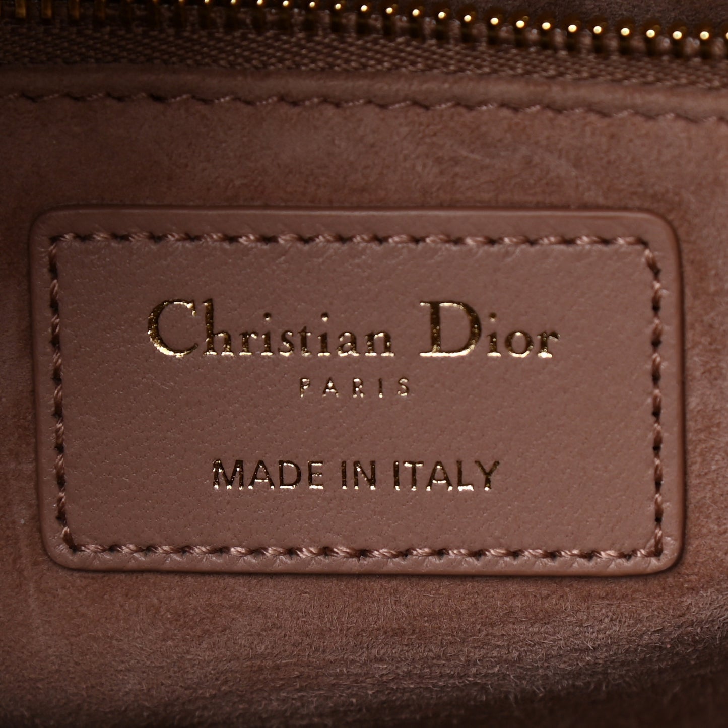 Lambskin Cannage Medium Lady Dior Bois de Rose