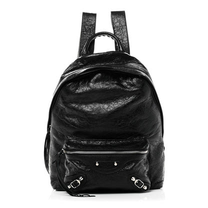 Balenciaga Agneau Classic Silver Hardware Backpack Black 1 of 11
