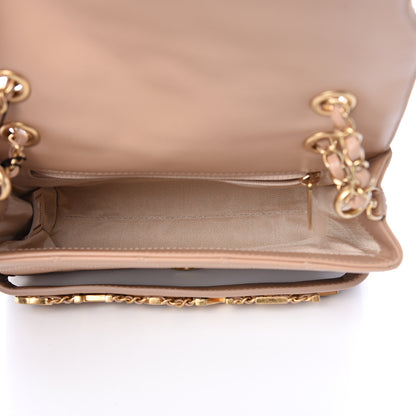 Chanel Calfskin Quilted Small Enchained Flap Beige 4 of 11