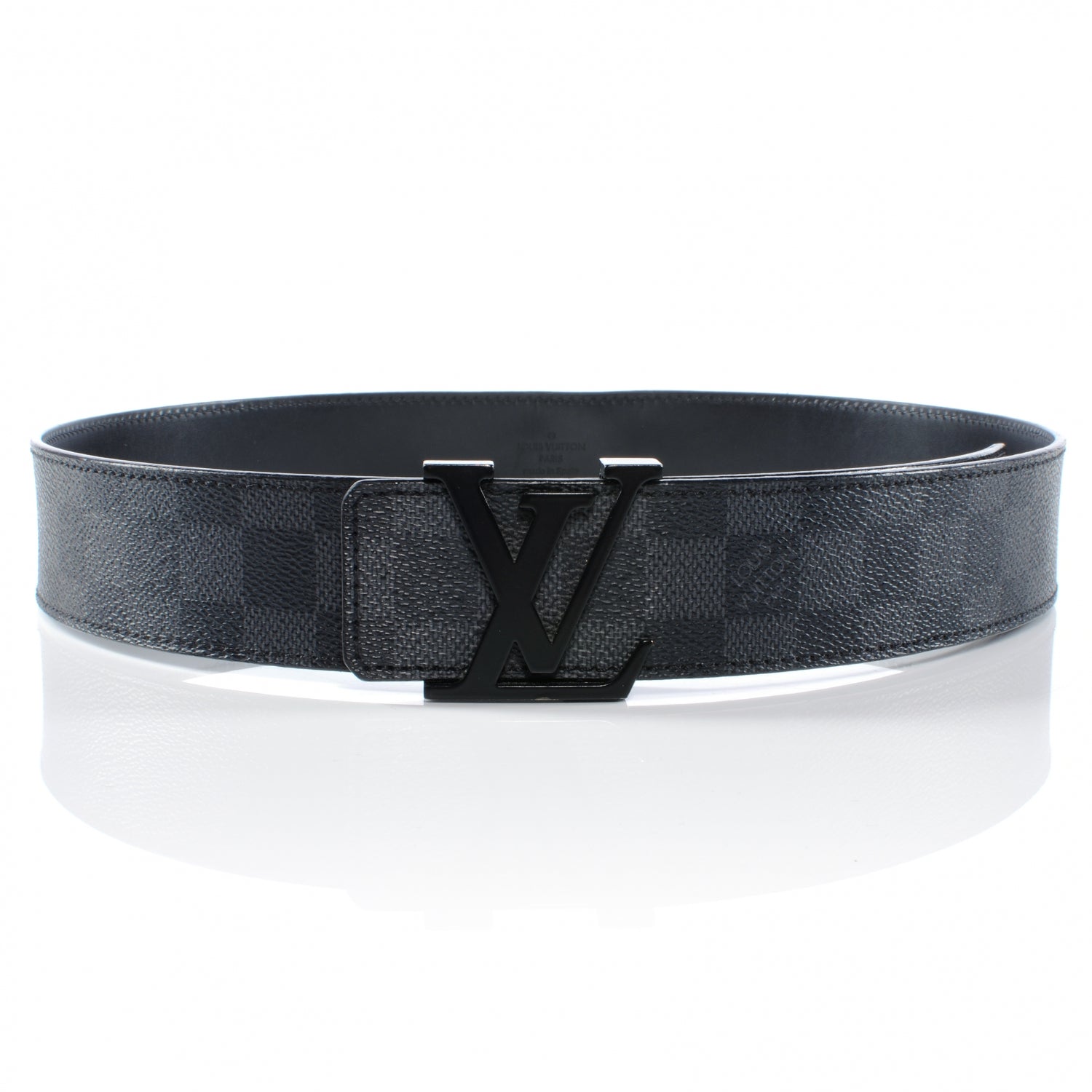 Louis Vuitton Damier Graphite LV Initiales Belt 85 34 1 of 6