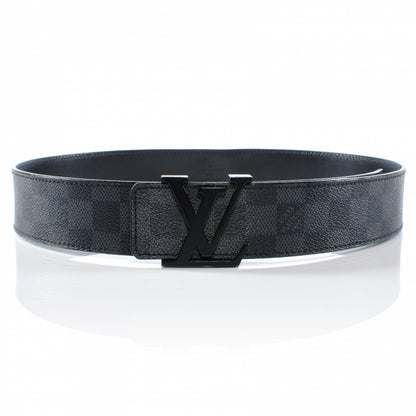 Louis Vuitton Damier Graphite LV Initiales Belt 85 34 1 of 6