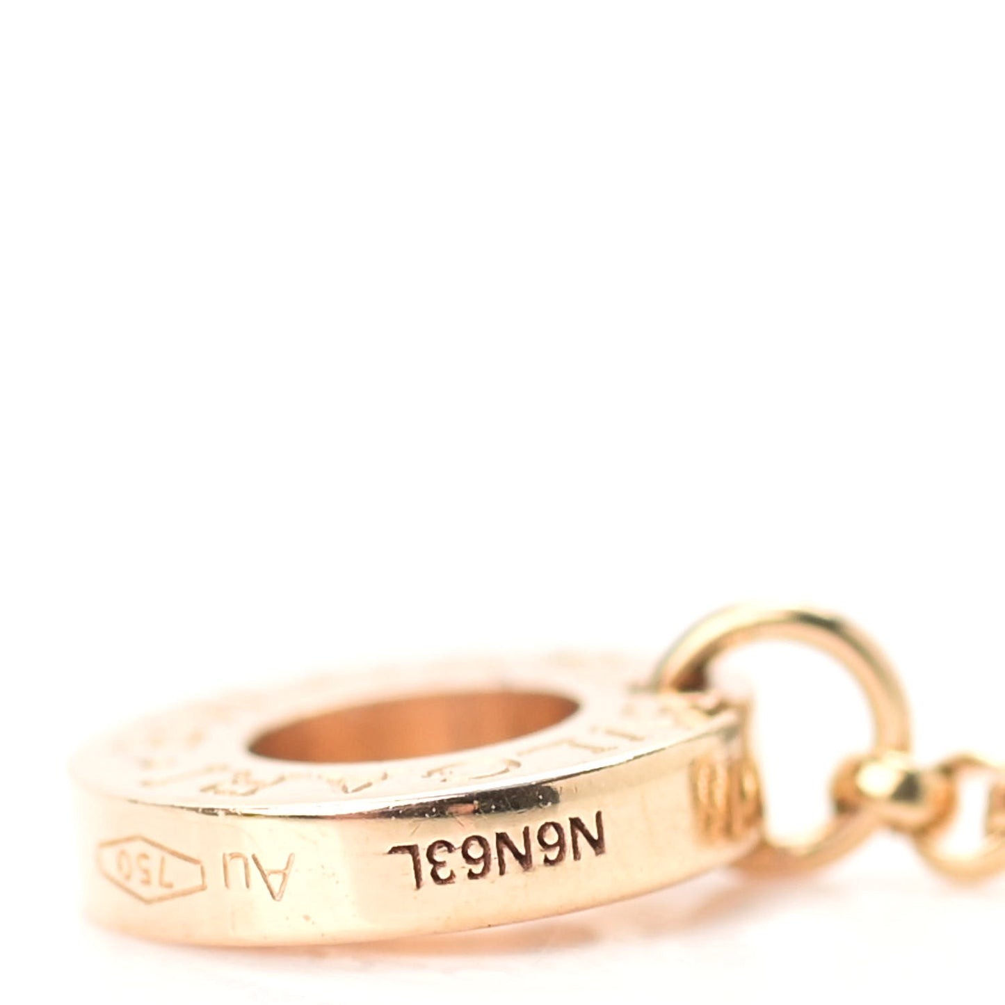 18K Rose Gold Cermet Small B.Zero1 Pendant Necklace