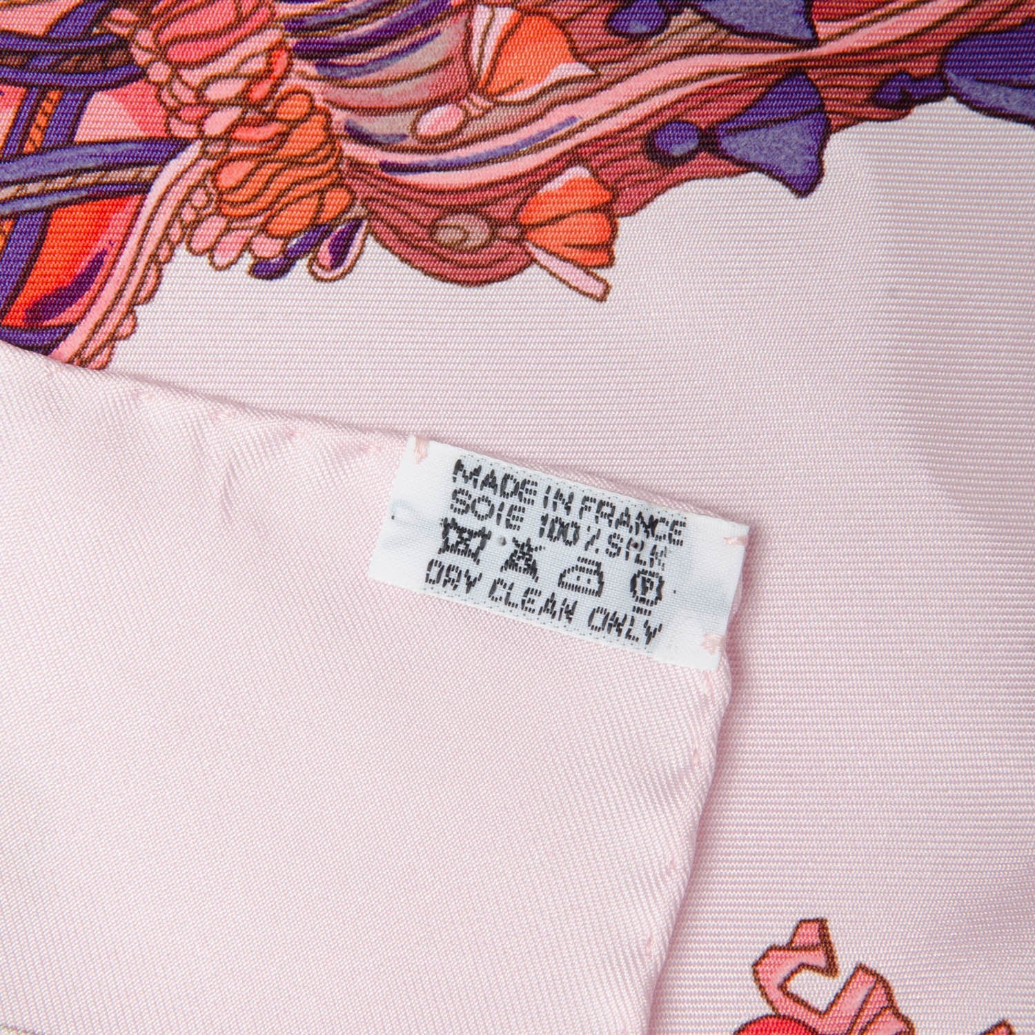 Hermes Silk Passementerie Scarf 90 Vieux Rose Corail Violine 7 of 7