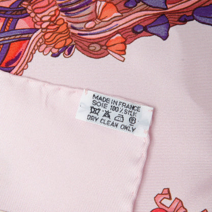 Hermes Silk Passementerie Scarf 90 Vieux Rose Corail Violine 7 of 7