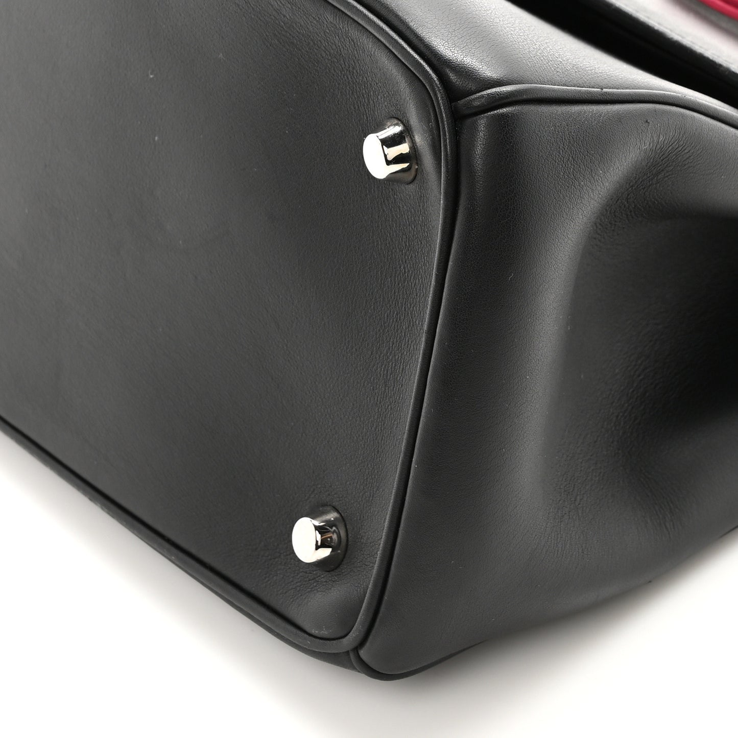 Smooth Calfskin Small Bi-Color Be Dior Flap Black Pink