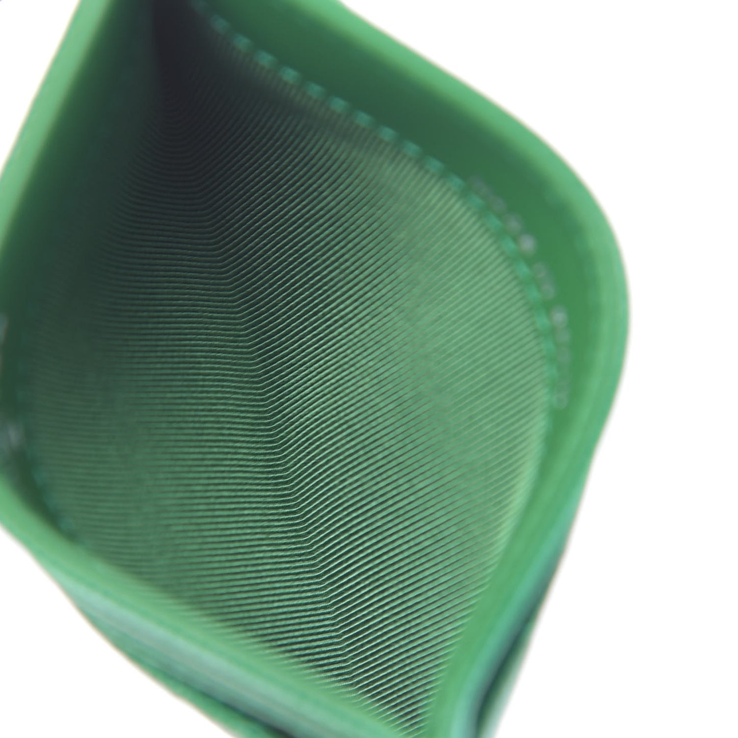 Caviar Quilted Card Holder Green