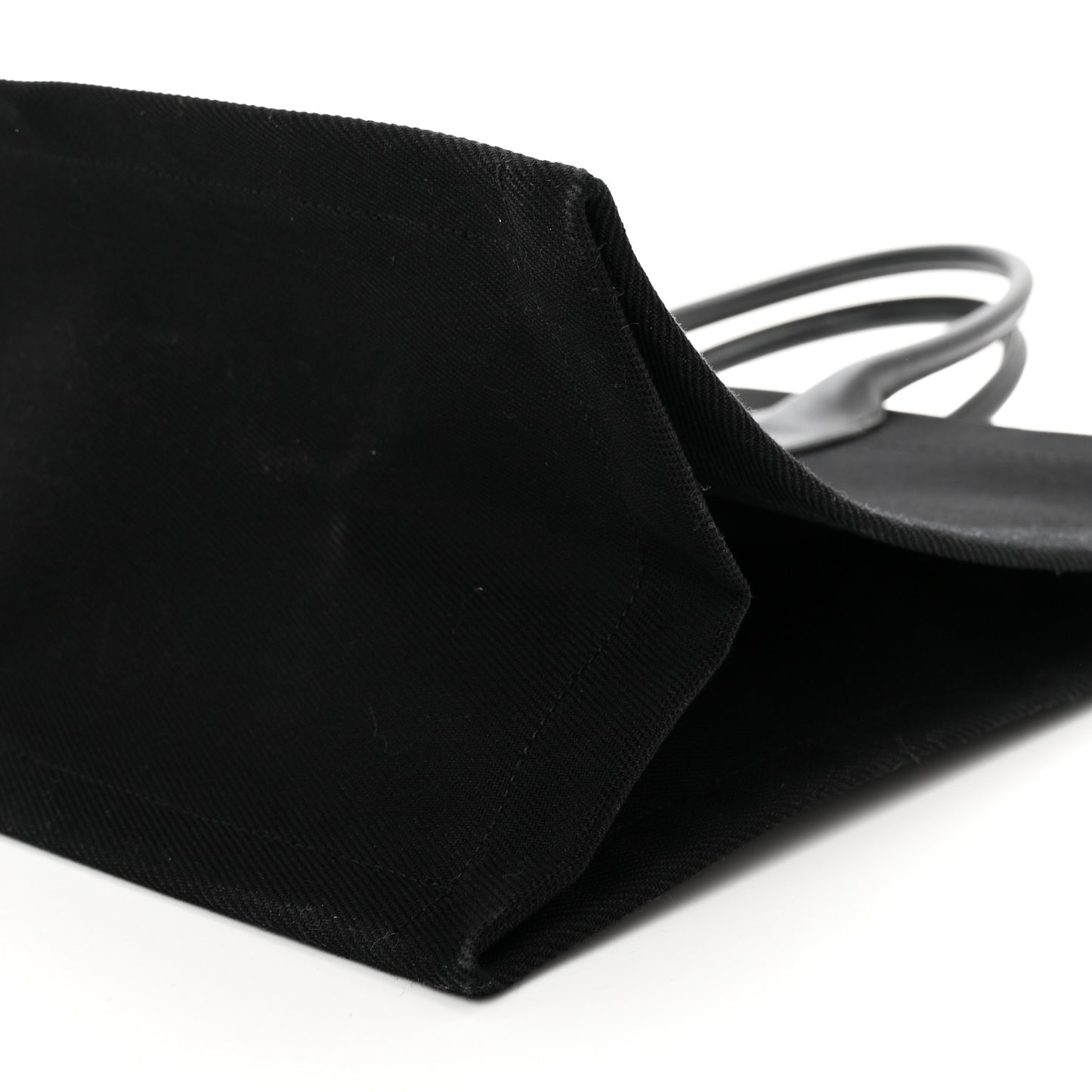 Linen Calfskin Rive Gauche Tote Black