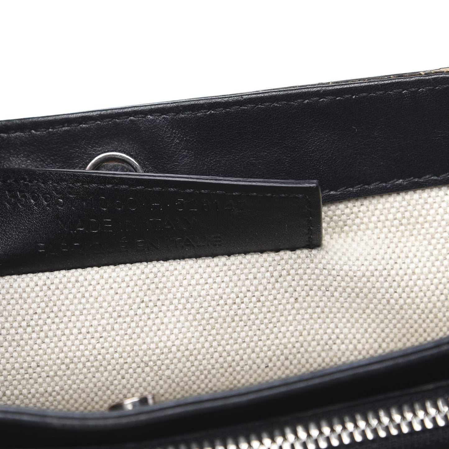Cotton Canvas Pochette Crossbody Bag Black