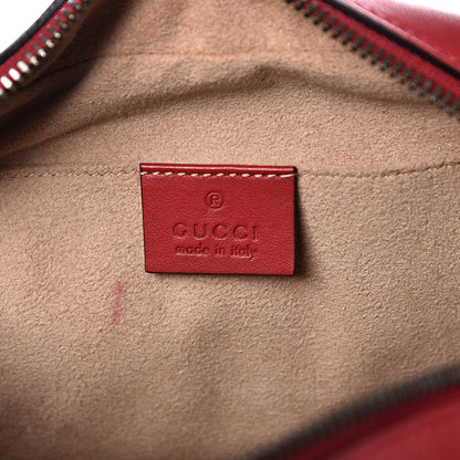 Gucci Calfskin Matelasse Small GG Marmont Chain Shoulder Bag Hibiscus Red 5 of 11
