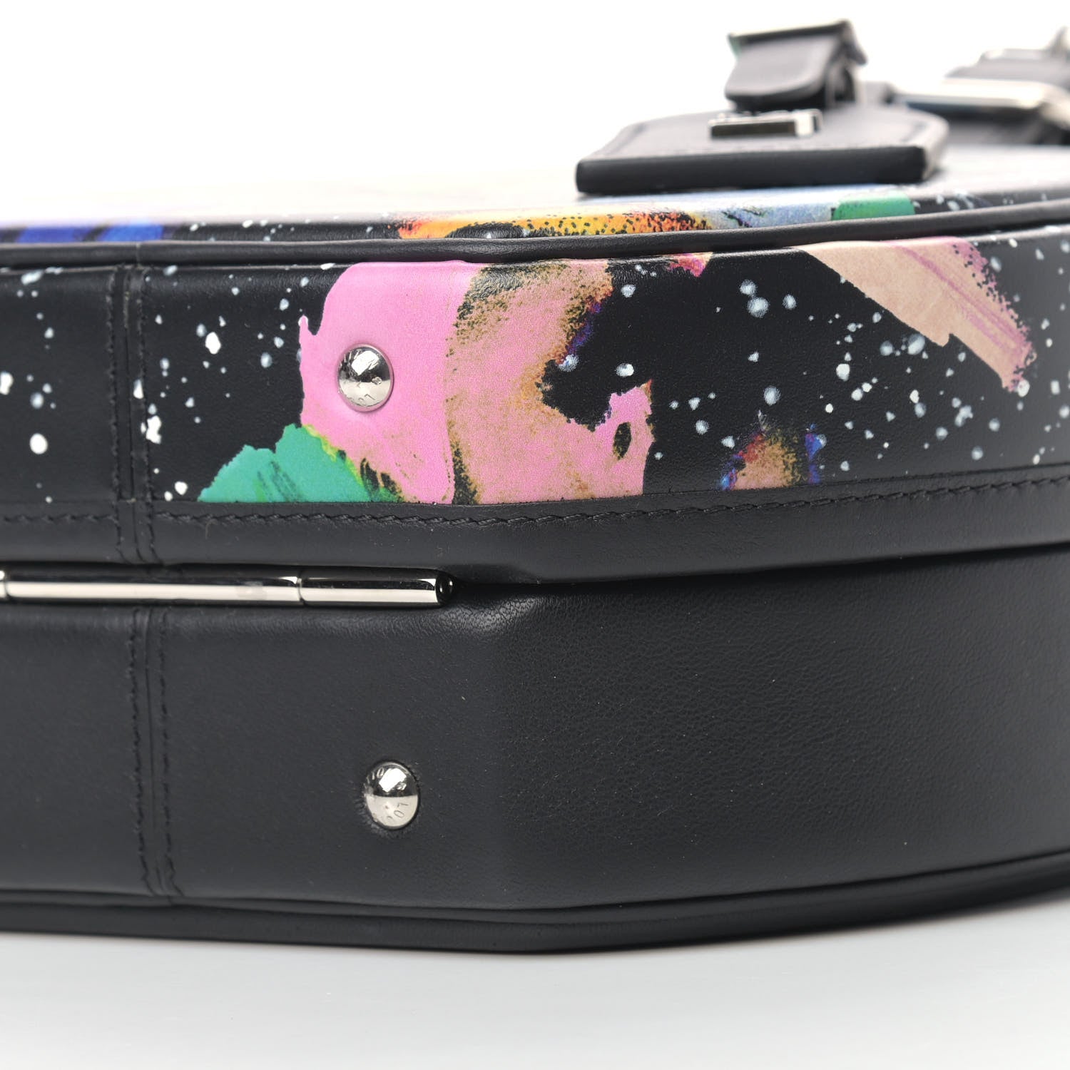 Louis Vuitton Calfskin Splash Print Petite Boite Chapeau Black 9 of 9
