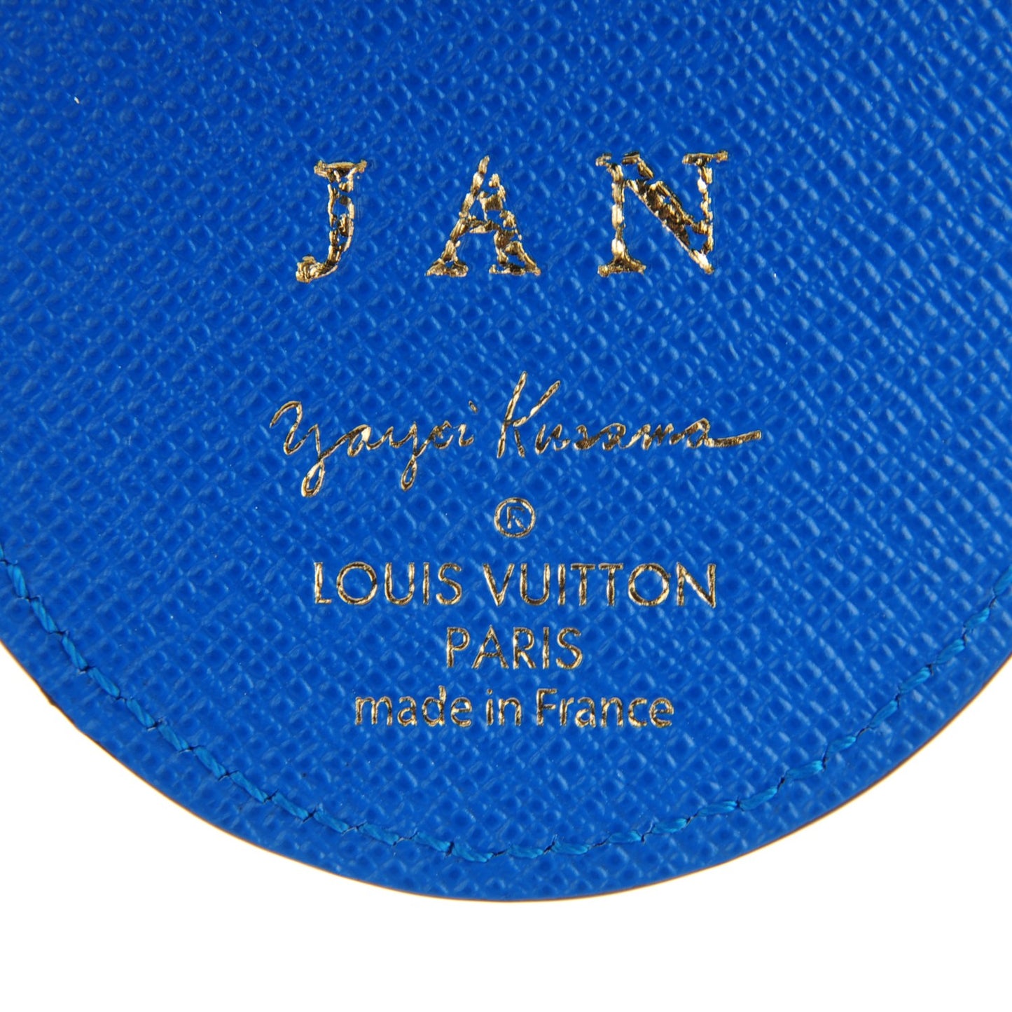 Monogram Kusama Pumpkin Dots Key Ring Blue