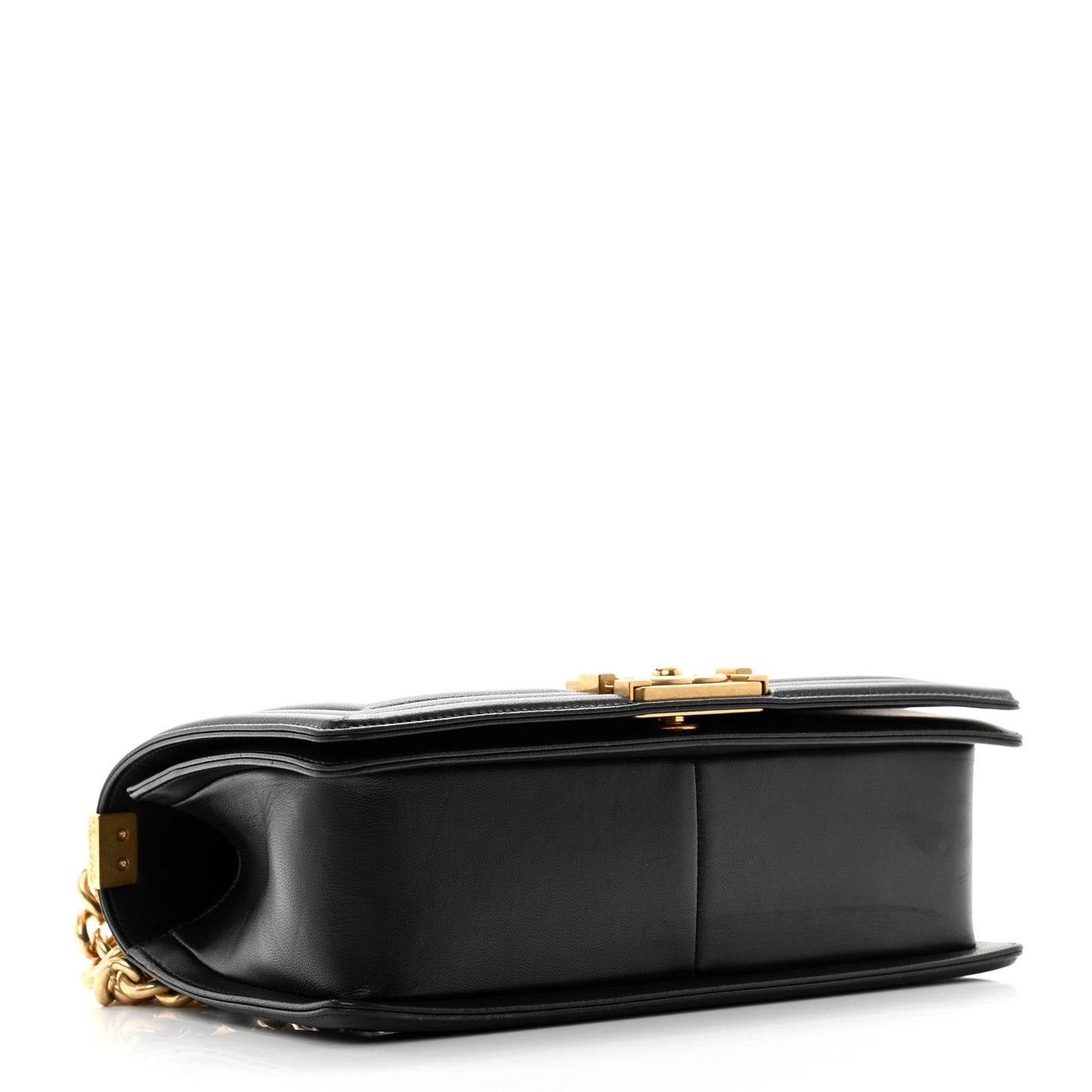 Lambskin Quilted Medium Boy Flap Black