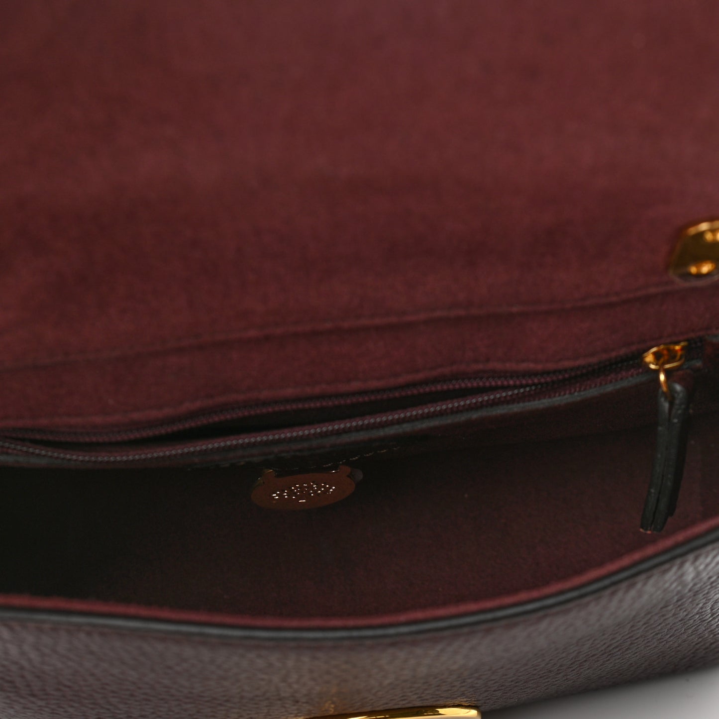 Glossy Goatskin Small Lily Flap Oxblood