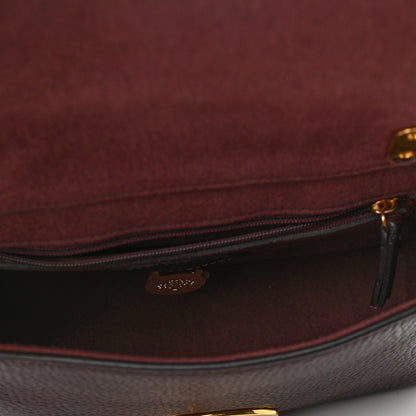 Mulberry Glossy Goatskin Small Lily Flap Oxblood 4 of 9