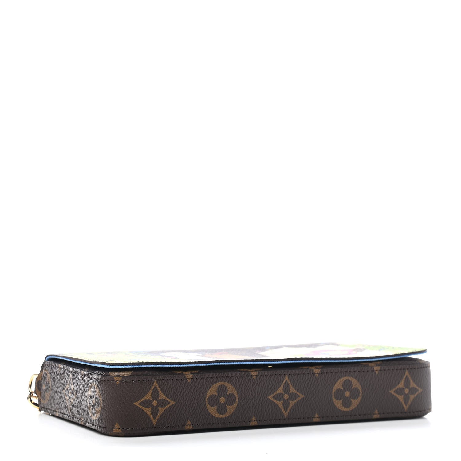 Louis Vuitton Monogram 2021 Christmas Animation China Wall Pochette Felicie Chain Wallet Myosotis Blue 4 of 10