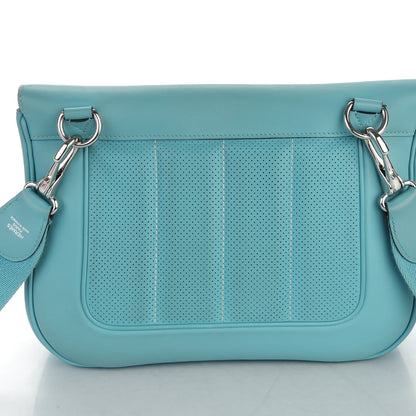 Hermes Veau Swift Sac Berline 28 Bleu Atoll 8 of 10