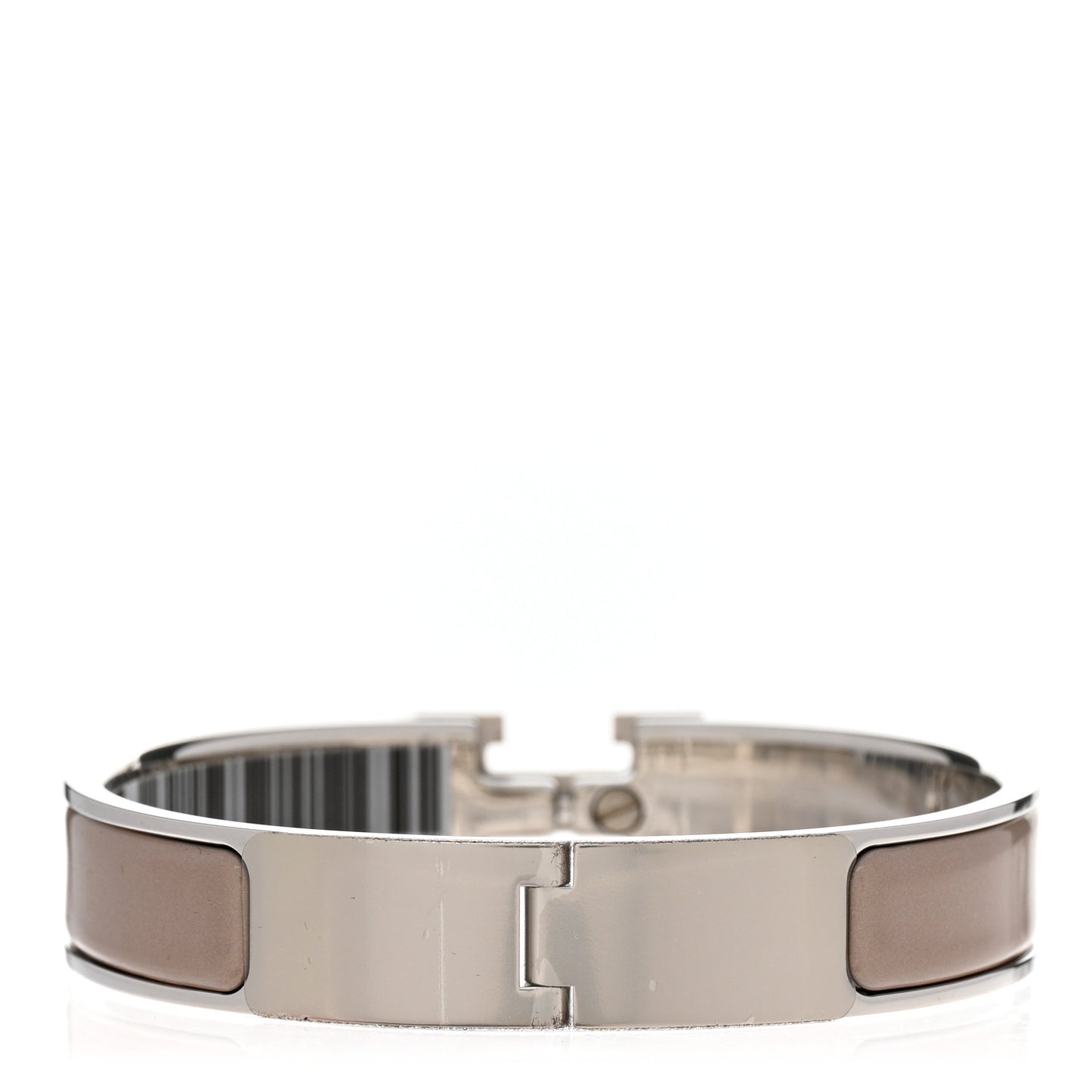 Enamel Narrow Clic Clac H Bracelet PM Marron Glace