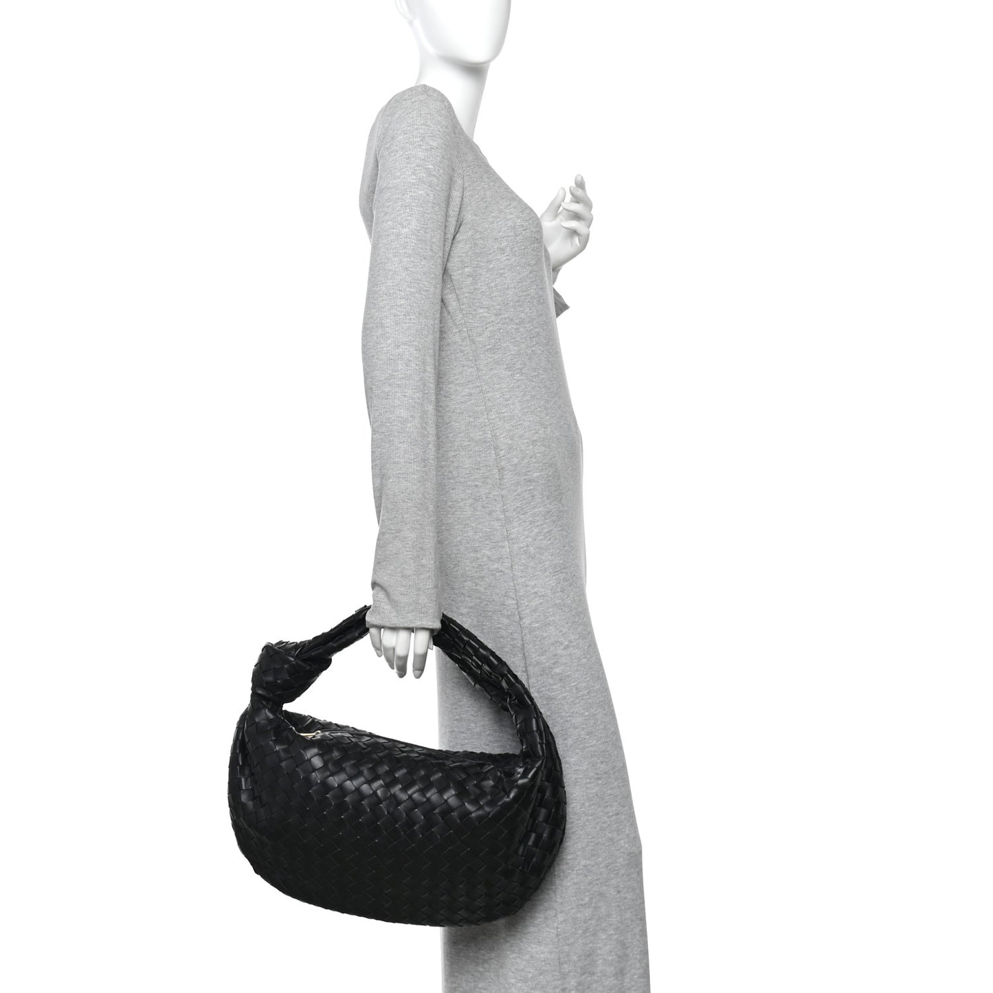 Nappa Intrecciato Small Jodie Hobo Black