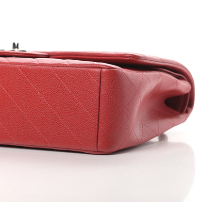 Chanel Caviar Quilted Maxi Double Flap Red 10 of 13