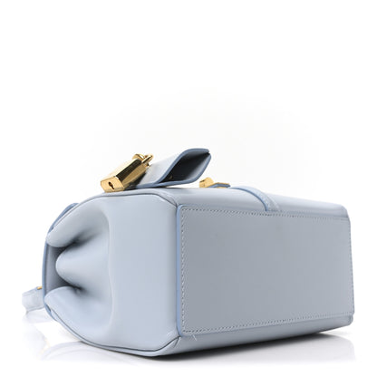 Celine Satinated Calfskin Mini 16 Top Handle Bag Pale Blue 4 of 13