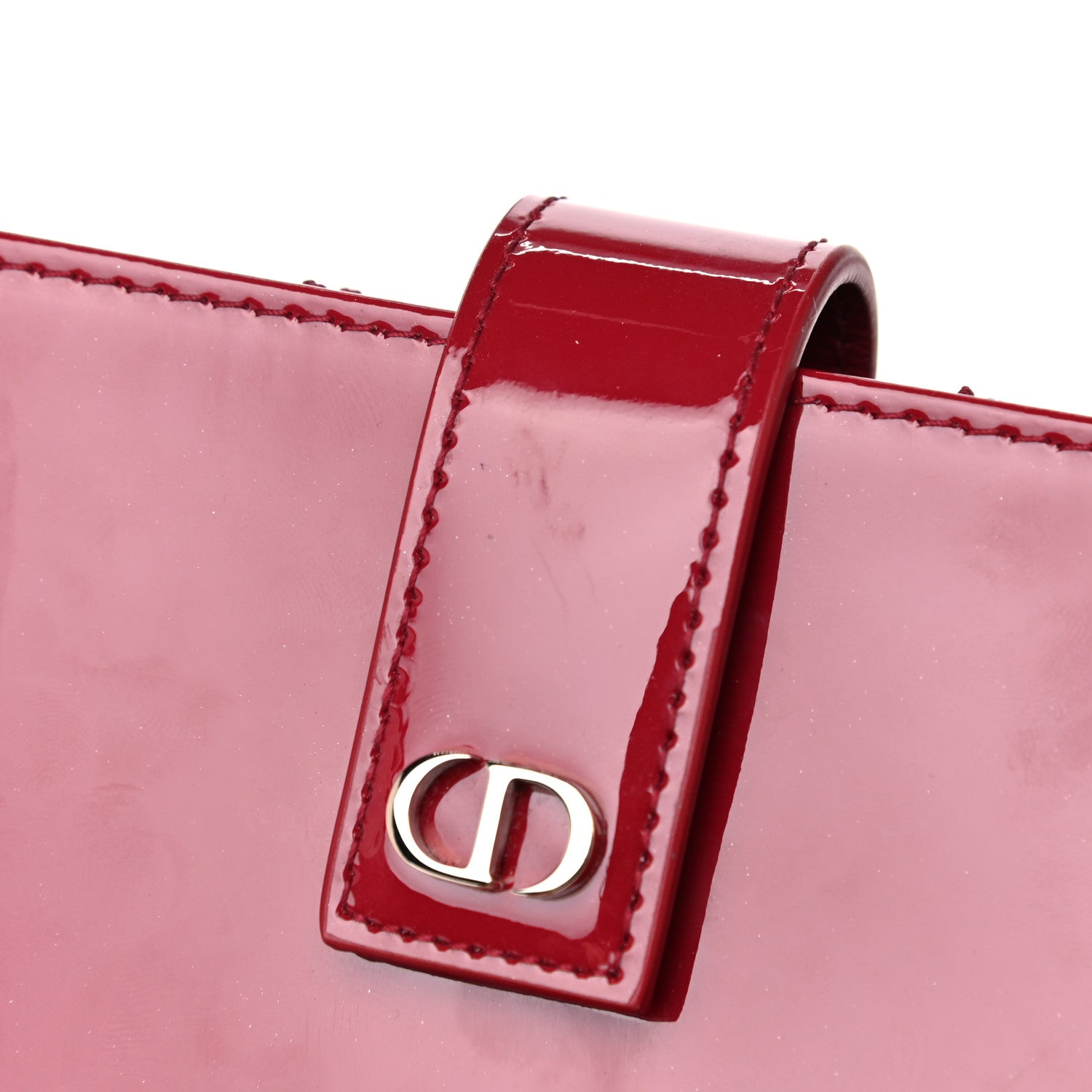Christian Dior Patent Calfskin 30 Montaigne Gusseted Card Holder Red 9 of 9