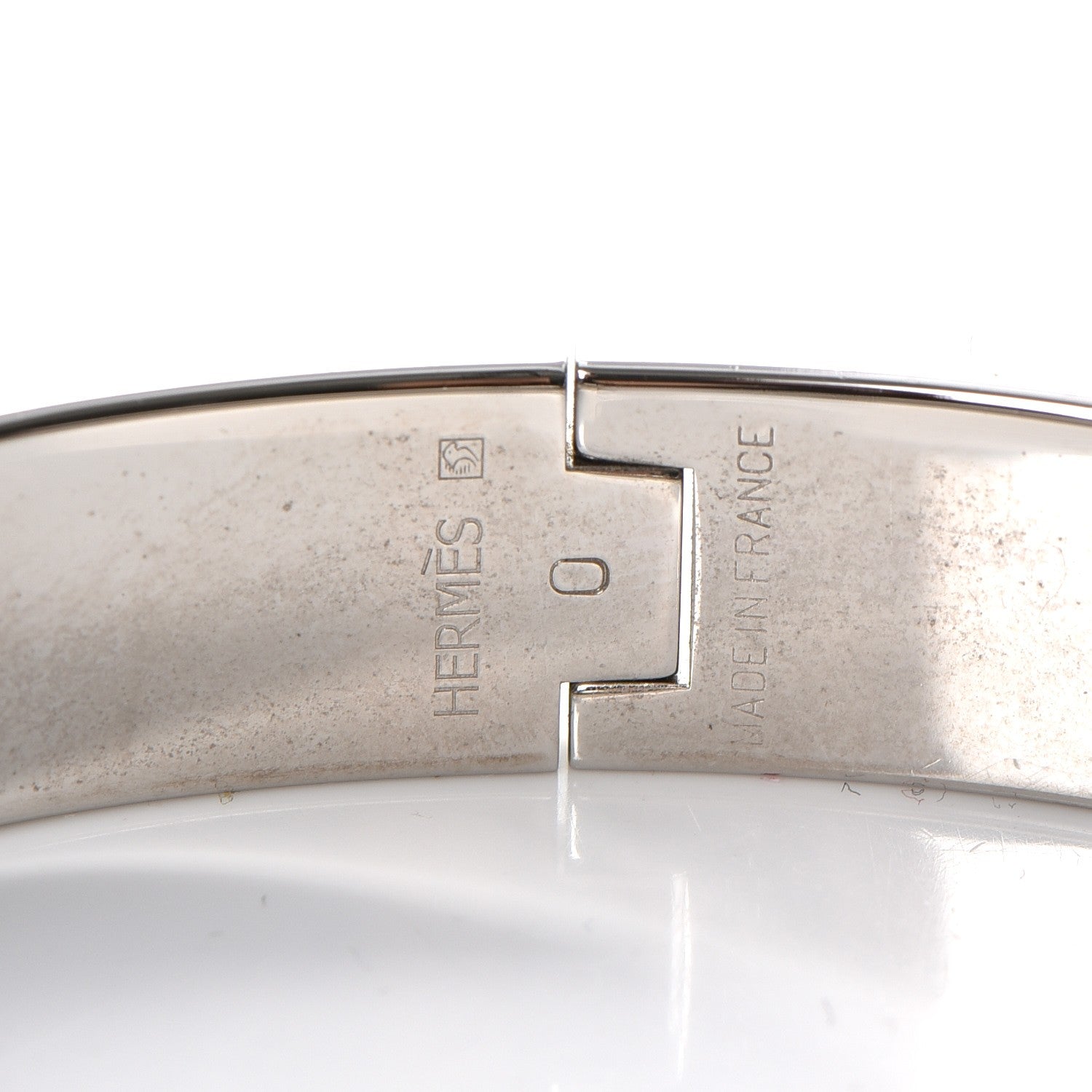 Hermes Enamel Narrow Clic Clac H Bracelet PM White 4 of 5