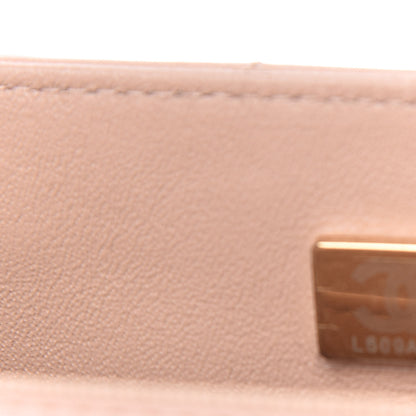 Chanel Lambskin Quilted Mini Rectangular Flap Beige 9 of 11