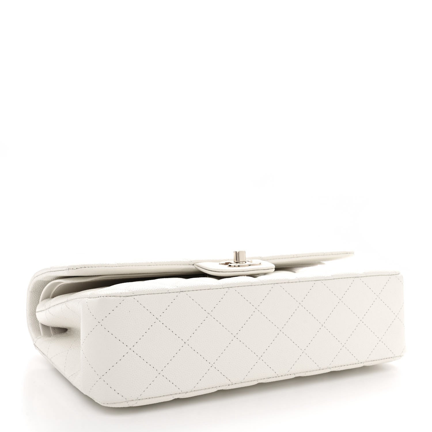 Chanel Caviar Quilted Medium Double Flap White 4 of 11